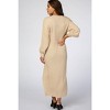 PinkBlush Beige V-Neck Ribbed Maternity Sweater Dress - 3 of 4