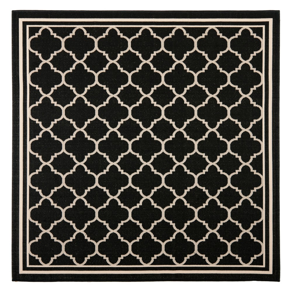  x 4' Square Renee Outer Patio Rug Black/Beige