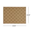 VisioGear Area Rug, 7'*5'3" Vintage Large Non-slip Rug For Living Room Kitchen Bedroom, Yellow Brown, 84"*63"*0.16" - 3 of 4