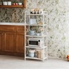 Cloud White 5 - Tier Metal Storage Rack with X Side Frames and Dense Mesh.12.6 x 23.6 x 57.3 inches, it has an industrial style and is perfect - 4 of 4