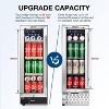 Tylza Upgraded Wine and Beverage Refrigerator 24 Inch, Dual Zone Wine Beverage Cooler with French Door, Holds 20 Bottles and 88 Cans - 2 of 4