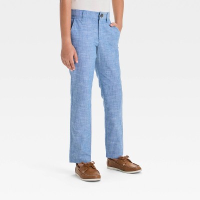 Boys' Chambray Dress Pants - Cat & Jack™ Blue