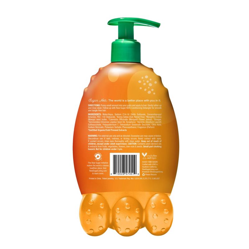 Raw Sugar 2-in-1 Shampoo &#38; Conditioner for Kids - Mango Butter + Oats - 12 fl oz, 3 of 9