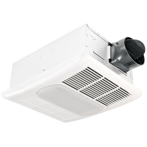 Delta Breez Radiance Exhaust Bath Fan 80 CFM Energy Efficient Quiet Operation Brushless Motor with Light and Built-In Thermostat Heater, White - image 1 of 4