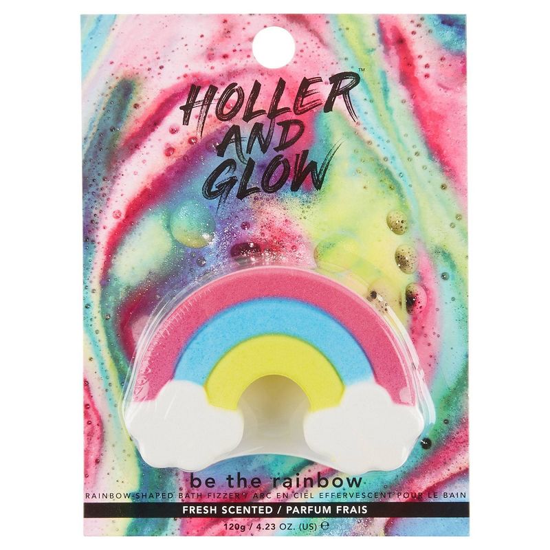 Holler and Glow Be The Rainbow Fresh Bath Bomb - 4.2oz, 1 of 6