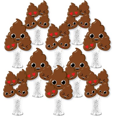 Big Dot of Happiness Party 'Til You're Pooped  - Poop Emoji Party Centerpiece Sticks - Showstopper Table Toppers - 35 Pieces