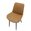 Sapphtopaz Modern Dining Chairs with Wave Pattern PU Upholstered Armless Kitchen Chair with Metal Leg Dining Room Chair for Dining Room - 2 of 4
