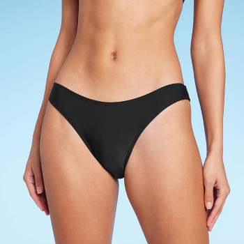 Women's Scoop Front High Waist High Leg Cheeky Bikini Bottom - Wild Fable™
