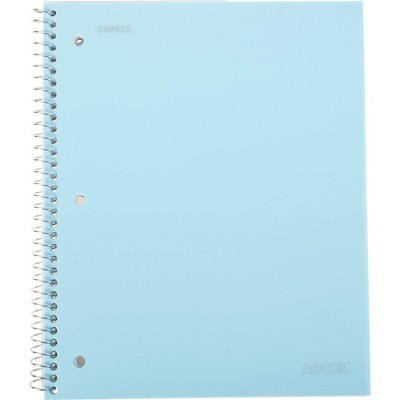 Staples 1 Subject Notebook Wide Ruled 8" x 10-1/2" Assorted 54903B/52117M