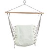 Northlight Hammock Chair With Wooden Bar - 37.25" x 33" - Cream - 4 of 4