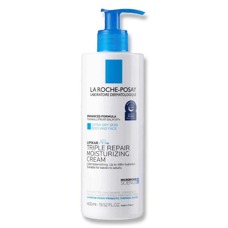 La Roche Posay Lipikar AP+M Triple Repair Body Moisturizing Cream, Body and Face Moisturizer for Dry Skin with Shea Butter and Glycerin - 13.5 oz, 1 of 14