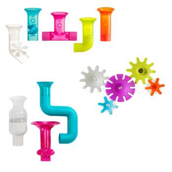 Boon BUNDLE Building Toddler Bath Tub Toy with Pipes Cogs and Tubes