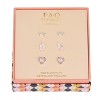 FAO Schwarz Silver Tone Ballet Slipper Trio Earring Set - 2 of 2