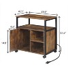 QingMoon File Cabinet, Wood Lateral Filing Cabinet, Printer Stand with Storage for A4, Letter Size, for Home Office, Easy Installation - 3 of 4