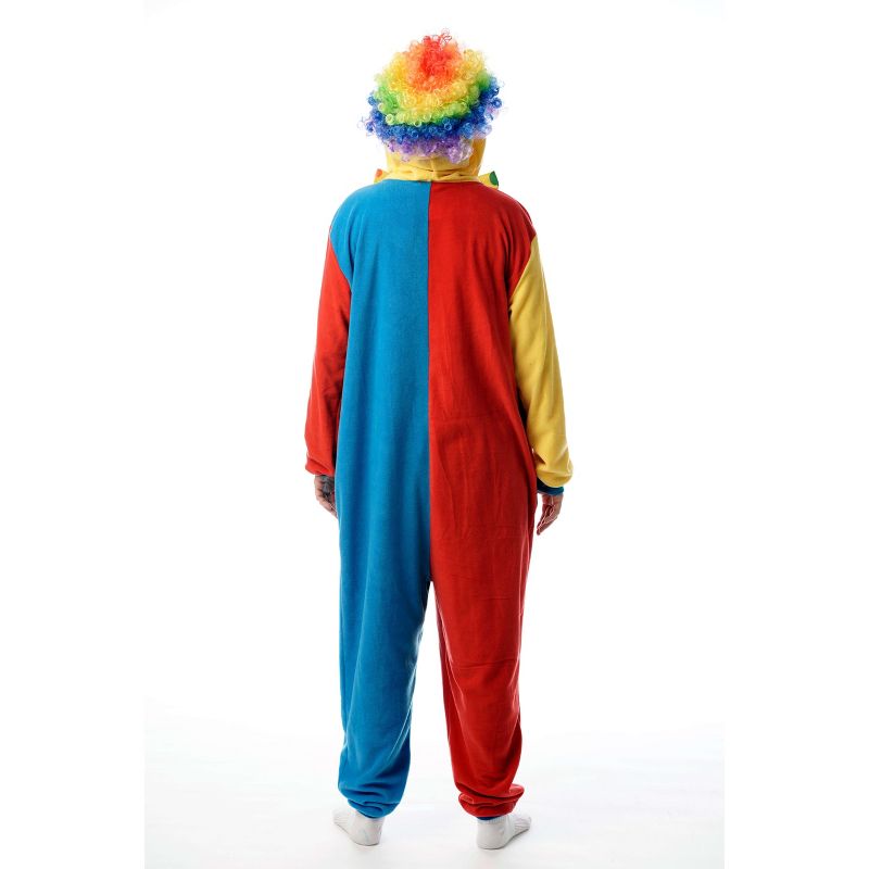 #followme Mens One Piece Clown Costume Adult Onesie Hoody Pajamas, 3 of 4