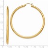 Black Bow Jewelry 3mm, 14k Yellow Gold Classic Round Hoop Earrings, 55mm (2 1/8 Inch) - 3 of 4