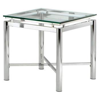 Nova End Table Chrome and Glass - Steve Silver