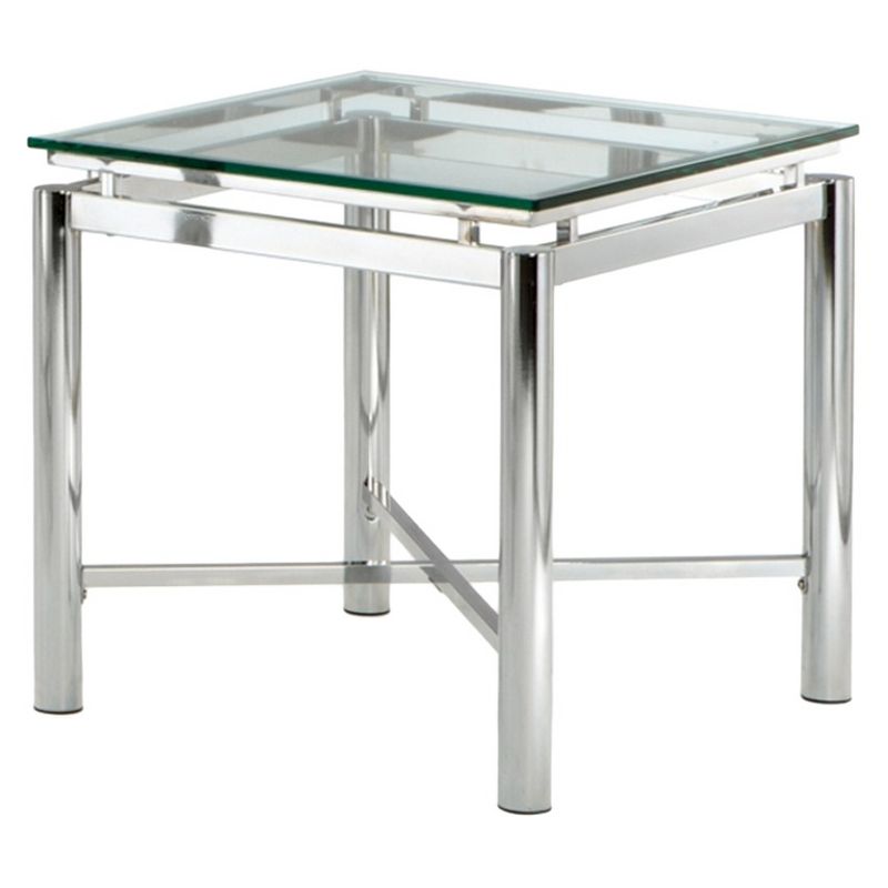 Nova End Table Chrome and Glass - Steve Silver, 1 of 5