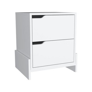NicBex 17 inch Wide Nightstand with 2 Drawers,Side Table with Sturdy Base with Free Handle Design,Bedside Table for Bedroom,Living Room - 1 of 4