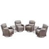 Outdoor Swivel Rocker Chair with 6 Inch Thick Cushion 2 in 1 Porch Glider Swivel Chair - Wicker Patio Furniture Patio Swivel Glider Seating - 2 of 4