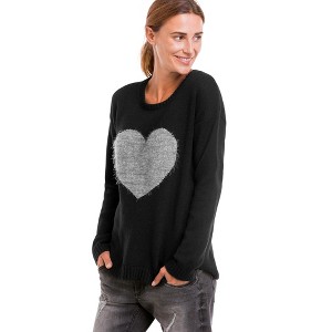 ellos Plus Size Love Sweater - 1 of 4