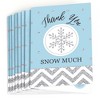 Big Dot of Happiness Winter Wonderland - Snowflake Holiday Party and Winter Wedding Thank You Cards (8 Count) - 2 of 4