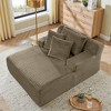 Velvet Single Lazy Sofa Lounge Chair with High-Density Foam and Fluffy Comfort, No Assembly Required Modern Indoor Chair for Living Room and Bedroom - 2 of 4