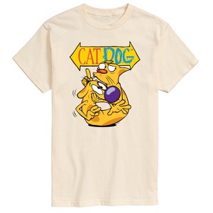Men's - Nickelodeon - Cat Dog Sign Short Sleeve Graphic T-Shirt - 1 of 4