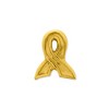 Black Bow Jewelry Awareness Ribbon Bead Charm in 14k Yellow Gold Plated Sterling Silver - 2 of 4