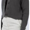 Women's Long Sleeve Waffle Knit Button Up Cardigan - M.RENA - 2 of 3