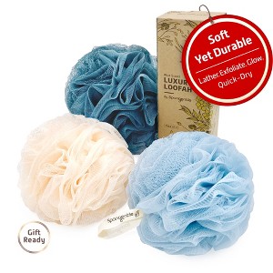Spongentle Loofah Bath Sponge, Exfoliating Scrubber for Bath & Shower, Ideal for Women & Men - 1 of 4