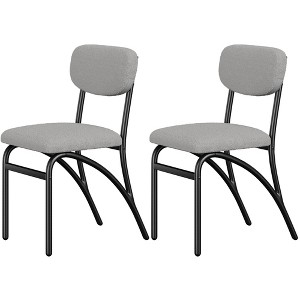 Coucheta Modern Upholstered Dining Chairs - Arched Metal Legs for Kitchen/Living Room - 1 of 4