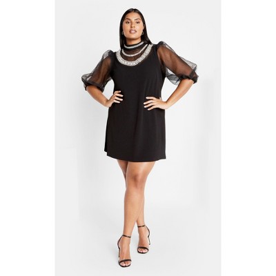 Women's Plus Size Phoenix Dress - black | CITY CHIC