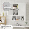 Celebalcony Bathroom Medicine Cabinet – Wall-Mounted with 2 Doors & Open Shelf for Organized Storage - 3 of 4