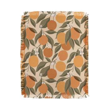 Cuss Yeah Designs Abstract Oranges Woven Throw Blanket - Deny Designs
