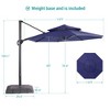 Sonkuki 11Ft Double Top Aluminum Cantilever Patio Umbrella with Base for Patio Deck Garden - 3 of 4