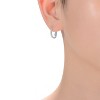 Guili Teens "U" Small Hoop Earrings with a Stylish Design, Available in White and Gold, Perfect for Everyday Wear and Modern Jewelry Collections - 2 of 2