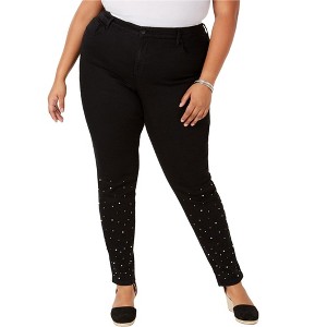 Style & Co. Womens Metal Pearl Curvy Skinny Jeans - 1 of 1