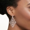 Ross-Simons Italian Sterling Silver Filigree Chandelier Drop Earrings - 2 of 3