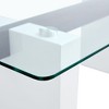 NicBex Dining Table for 4 Morden 43.3" Dining Room Table with Double Pedestal Base and Imitation Marble Top for Kitchen - 3 of 4