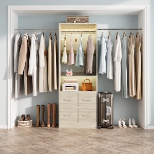 Aheaplus 25" To 103" Closet System Starter Kit with Four Drawers - 1 of 4