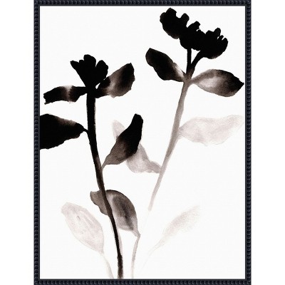 Amanti Art Sumi Fading Flowers 2 by Janel Bragg Canvas Wall Art Print Framed