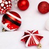 80ct Christmas Ball Ornaments Set, Red & White Shatterproof Xmas Tree Decor Ball Ornaments - 4 of 4