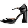 Journee Womens Hesster Mary Jane Mid Block Heel Square Toe Pumps - 2 of 4