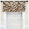 RLF Home 4" Top Tab High Quality Fabric Zebra Tab Valance for Windows 50" x 16" Brown - 2 of 4