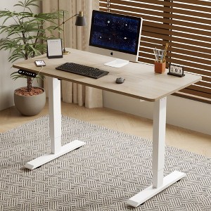 Okak Adjustable Lift-up Computer Drafting Table with Wooden Tabletop,Home Office Drafting Standing Desk for Adults/Teens - 1 of 4