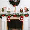 Christmas Stocking Holder Set of 2 Santa Stockings Hanger Mantle or Fireplace Decor Durable - 4 of 4