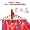 Aghana Digitals 10' Multi-Color Cotton Hammock with Wooden Stand, Heavy Duty 264lbs Capacity for - 4 of 4