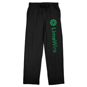 LimeWire Logo Men's Black Sleep Pants - 1 of 3