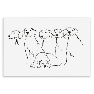 Stupell Industries Minimal Dogs Doodle Wall Plaque Art